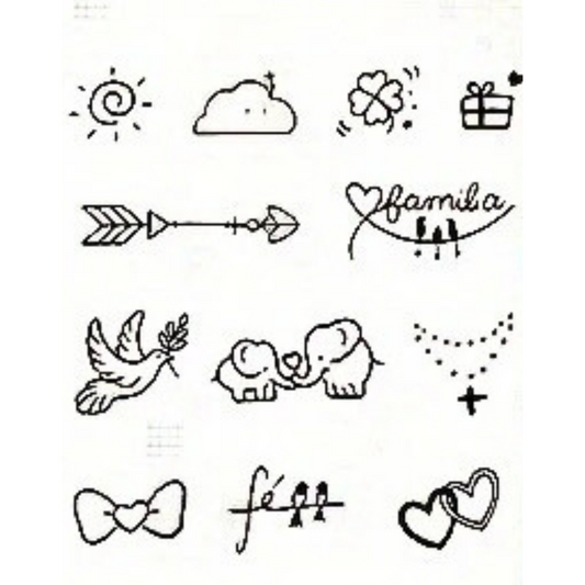 Set of Semi Permanent Tattoos