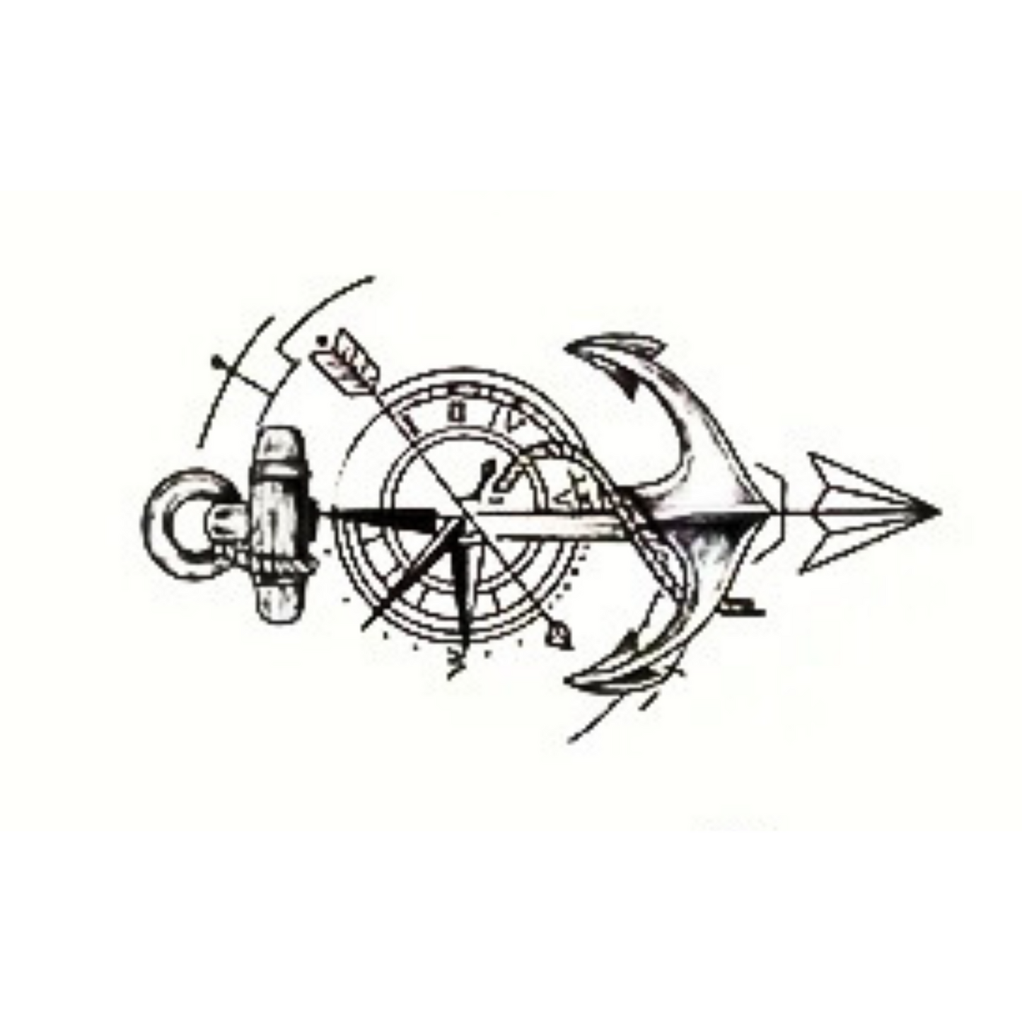 Temporary Tattoos - Anchor & Geometric Designs