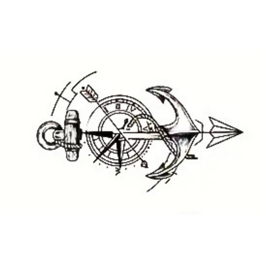 Temporary Tattoos - Anchor & Geometric Designs