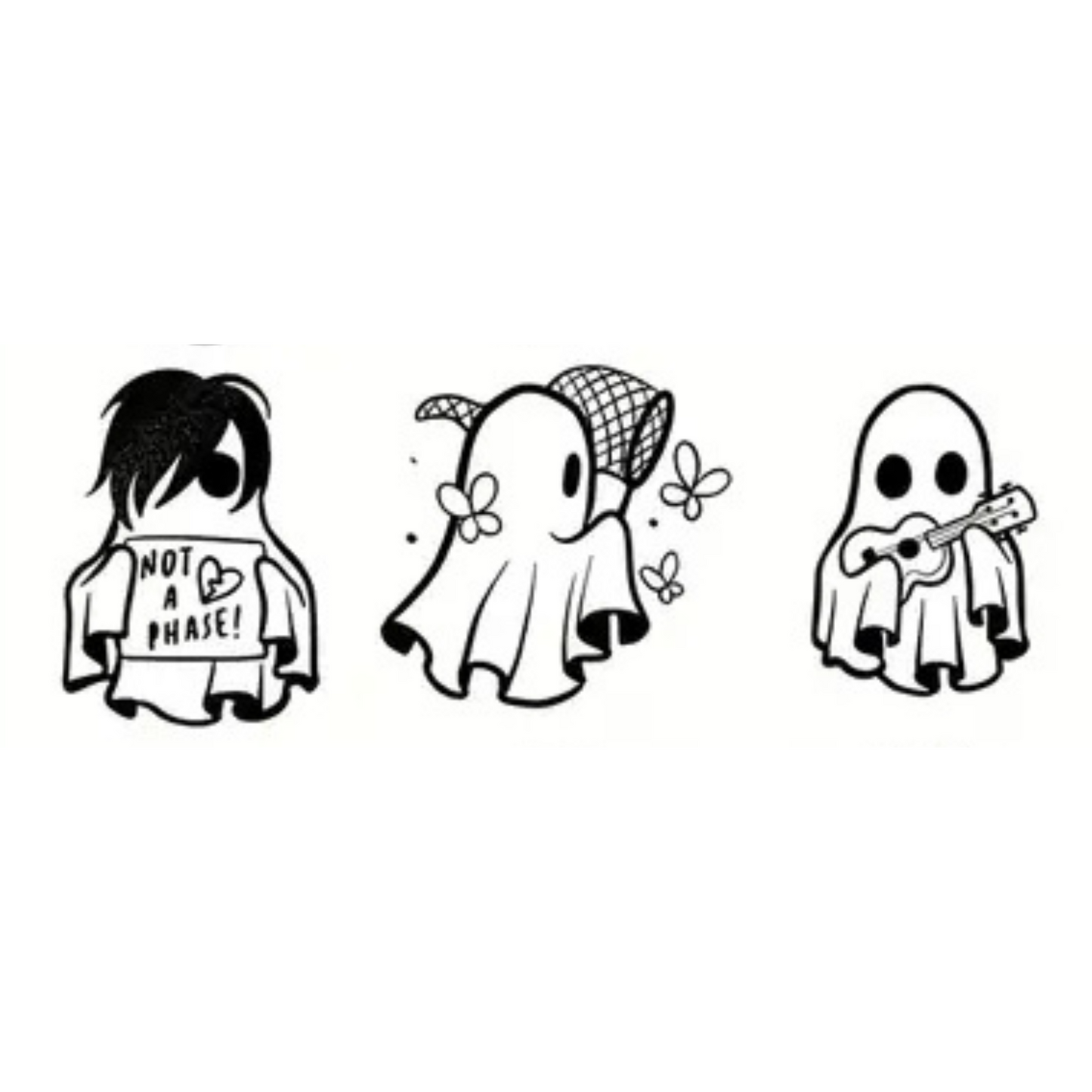 Semi-Permanent Cute Little Ghosts Tattoo