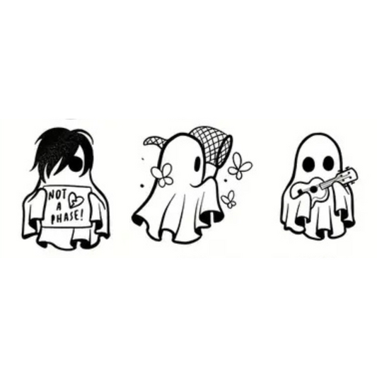 Semi-Permanent Cute Little Ghosts Tattoo