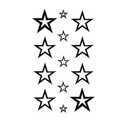 Star Pattern Waterproof Tattoos, Semi-Permanent