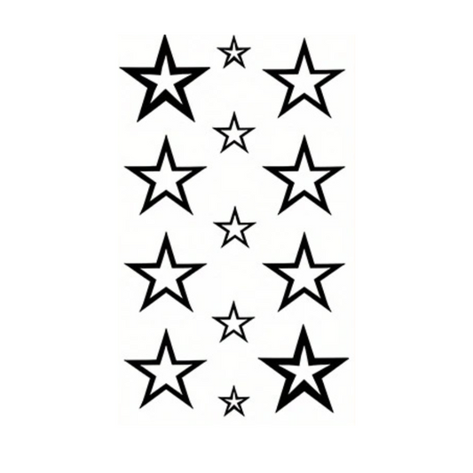 Star Pattern Waterproof Tattoos, Semi-Permanent