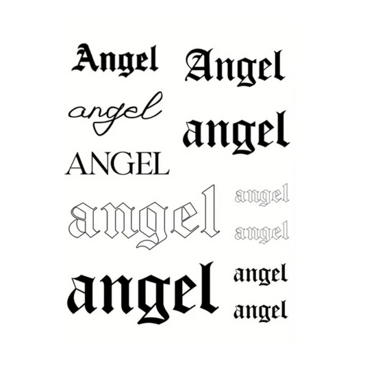 Temporary Tattoos - English Letter Design