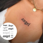 Temporary Tattoos - English Letter Design