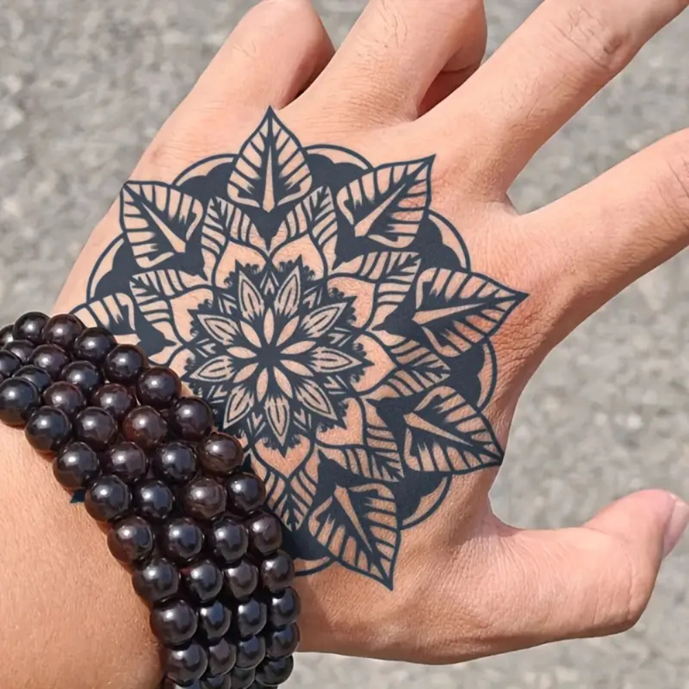 Set of 2 Realistic Dark Abstract Designs tatoos