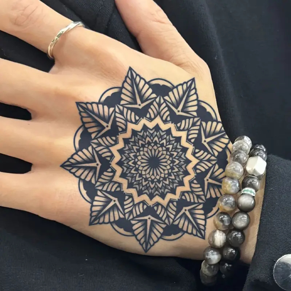 Set of 2 Realistic Dark Abstract Designs tatoos
