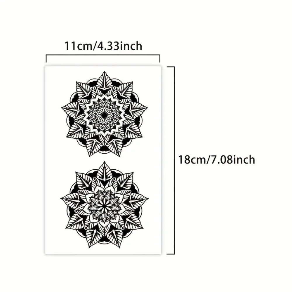Set of 2 Realistic Dark Abstract Designs tatoos