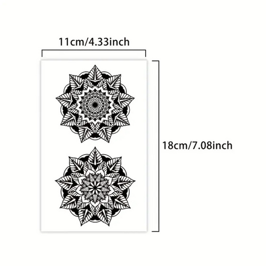 Set of 2 Realistic Dark Abstract Designs tatoos