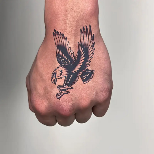 Realistic Eagle in Flight Body Art Tatoos