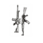 AK-47 Temporary Tattoo Sticker Waterproof,  Unisex