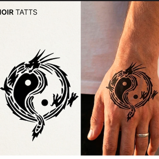 Dragon Yin-Yang Harmony | Semi-Permanent Tattoo