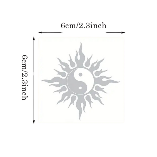 Tattoo Stickers bold design of sun