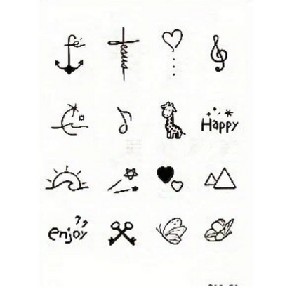 Set of Semi Permanent Tattoos for Men and Women