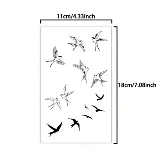 Flying Temporary Tattoo Stickers