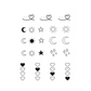Temporary Tattoo Stickers - Star, Moon, Heart, Sun