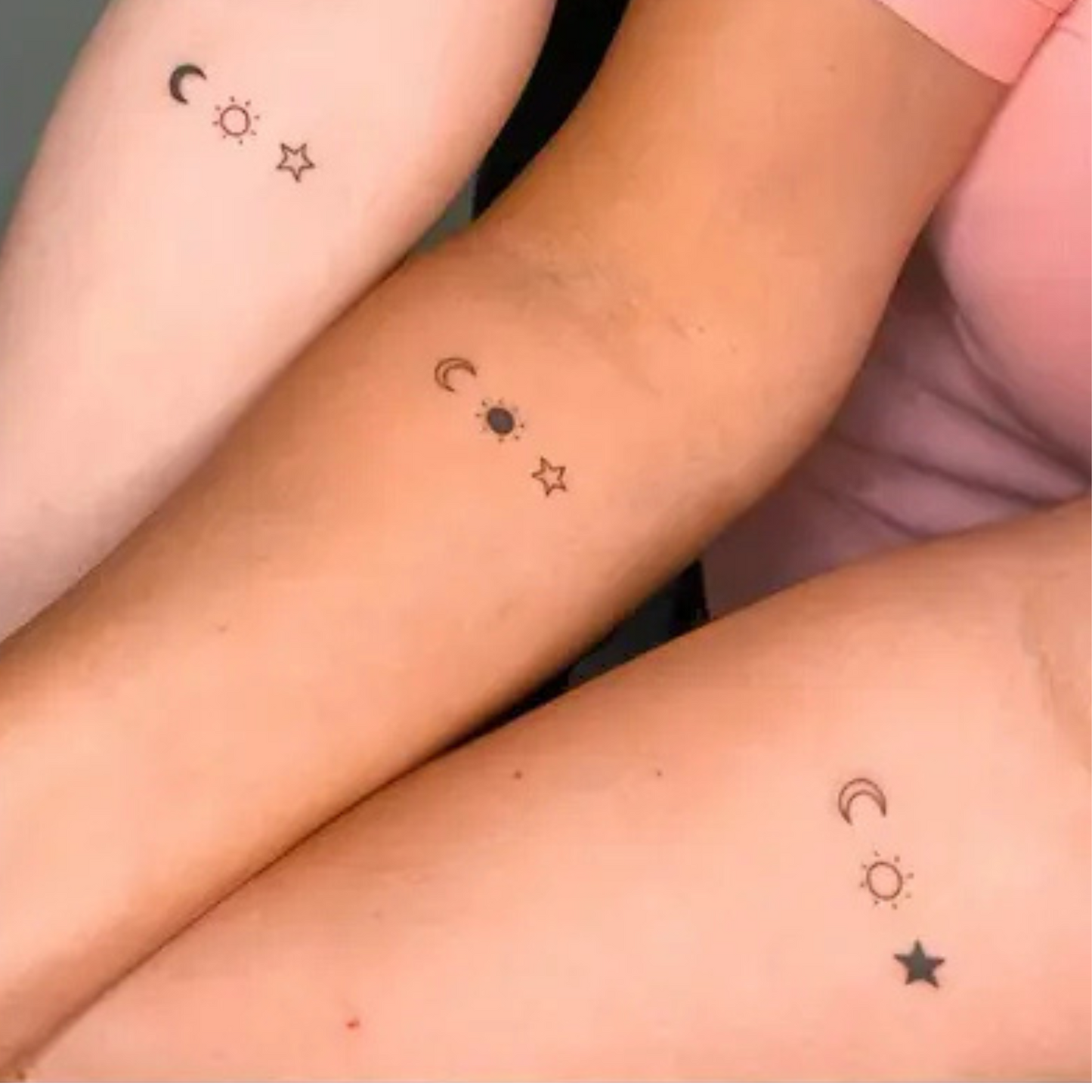 Temporary Tattoo Stickers - Star, Moon, Heart, Sun