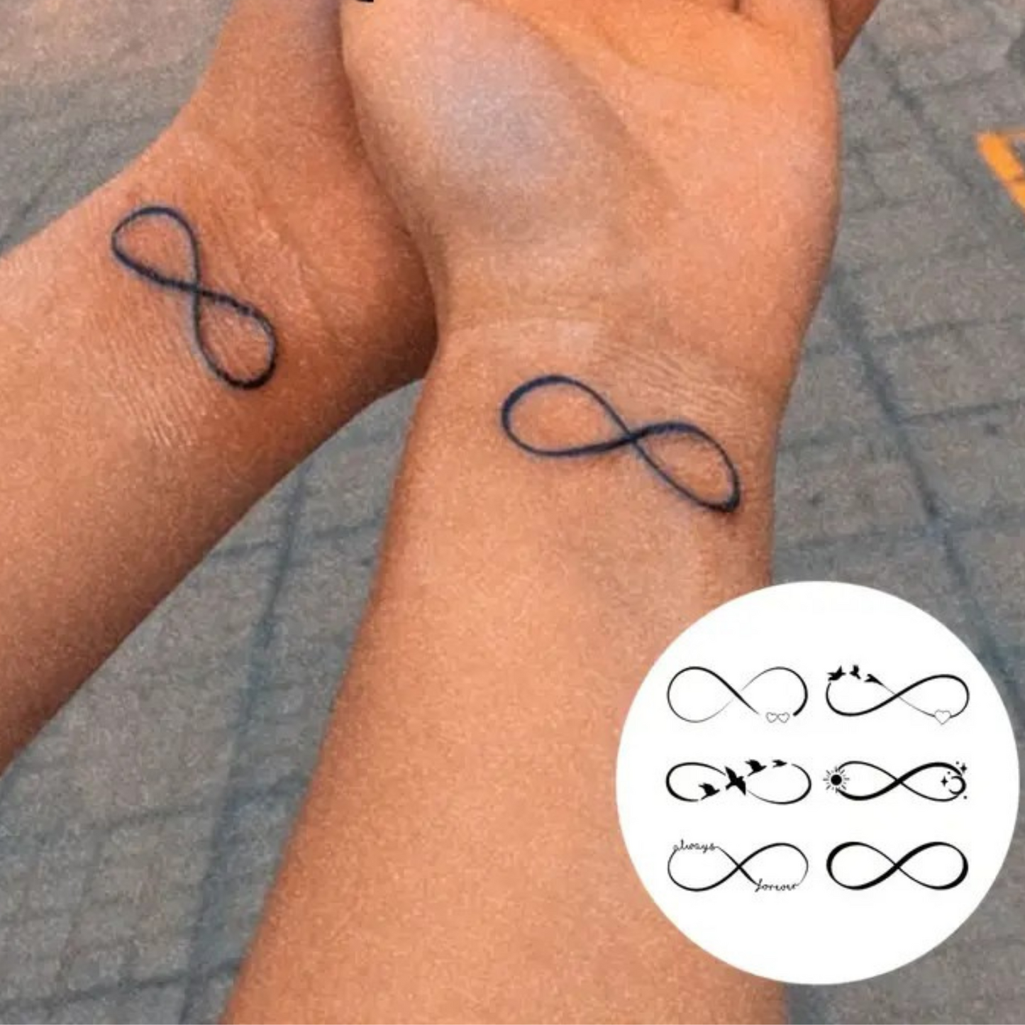 Temporary Tattoo Stickers, Infinity Symbol