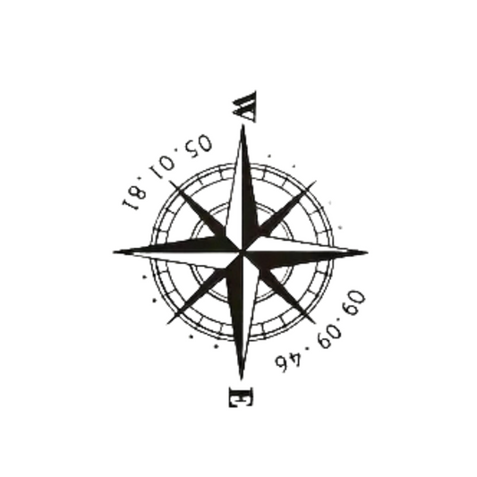 Compass Series Temporary Tattoo