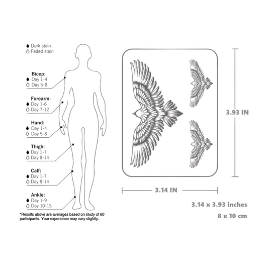 Temporary Tattoos - Eagle Inspired Design