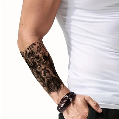 Tiger Head with Human Design Tatoo