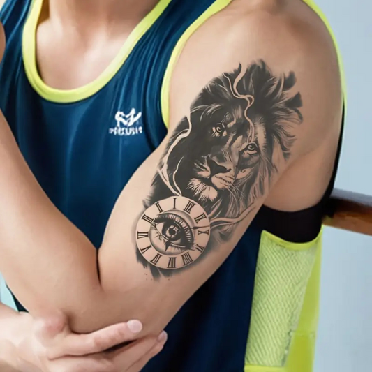 Realistic Lion Temporary Tattoo