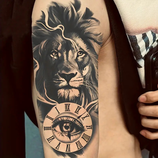 Realistic Lion Temporary Tattoo