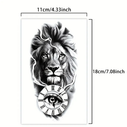 Realistic Lion Temporary Tattoo