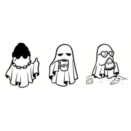 Semi-Permanent Cute Little Ghosts Tattoo