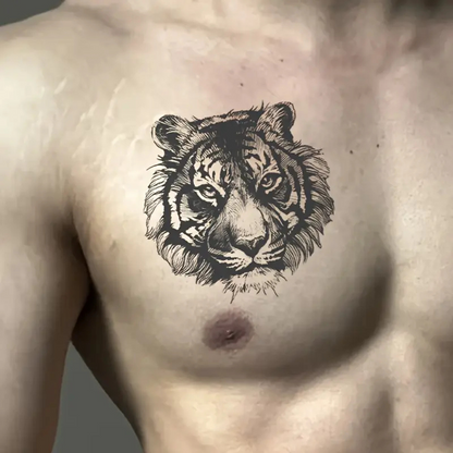Realistic Lion Temporary Tattoo