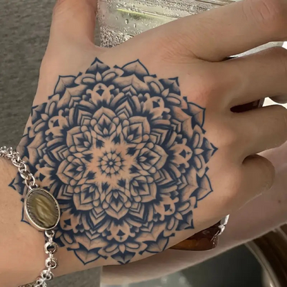 Black Mandala Temporary Tattoo
