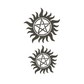 Temporary Tattoo with Star & Flame Design