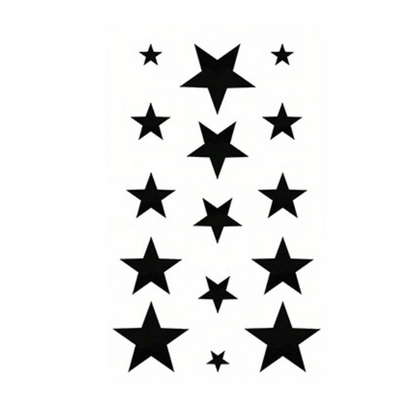 Star Pattern Waterproof Tattoos, Semi-
