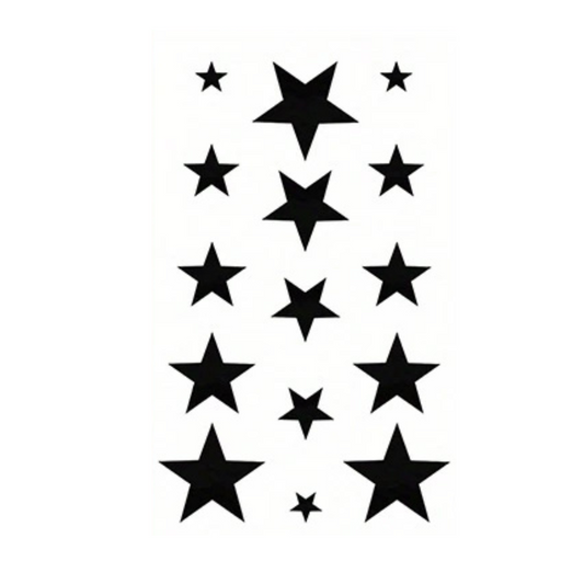 Star Pattern Waterproof Tattoos, Semi-