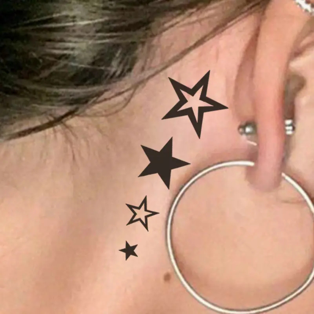 Star Pattern Waterproof Tattoos, Semi-