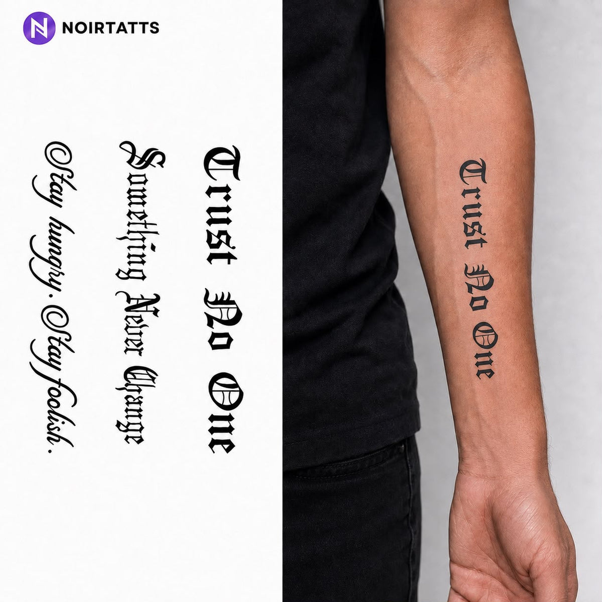 Set of 3  Semi-Permanent Tattoos