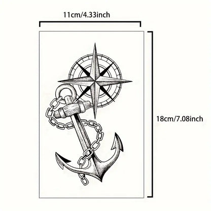 Temporary Tattoos - Anchor & Geometric Designs