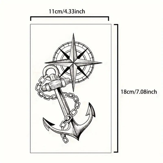 Temporary Tattoos - Anchor & Geometric Designs