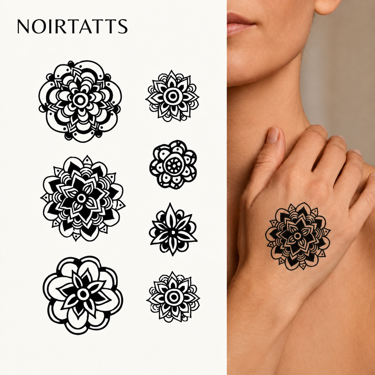 Set of 7 Floral | Semi-Permanent Tattoo