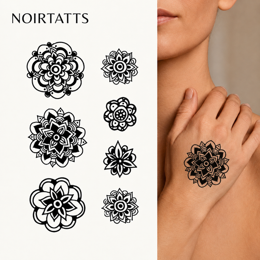 Set of 7 Floral | Semi-Permanent Tattoo