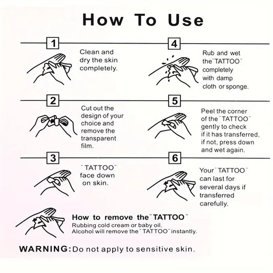 Temporary Tattoos - English Letter Design