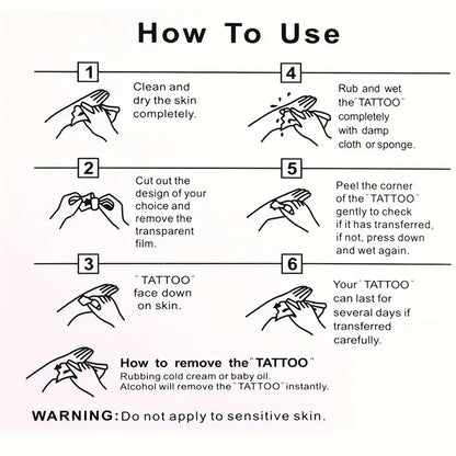 Set of Lines Bold Design Temporary Tattoos