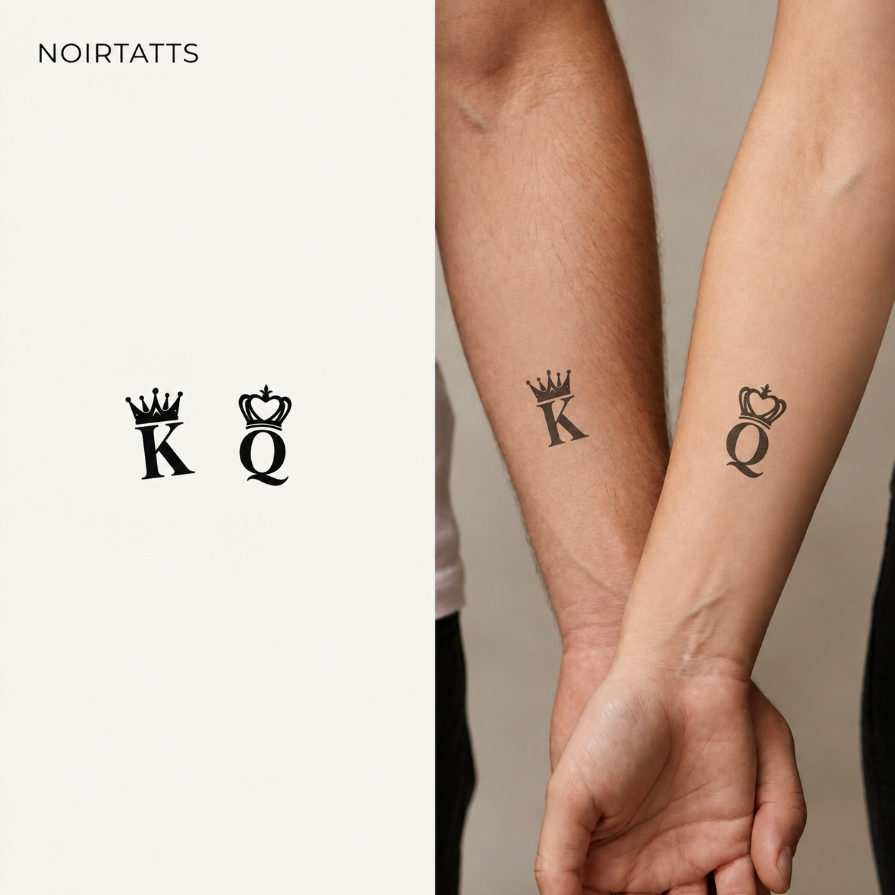 King and Queen Semi Permanent Tattos