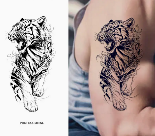 Semi Permanent Tattoo Tiger