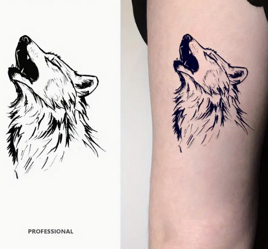 Realistic Howling Wolf Tattoos